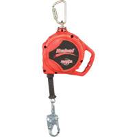 Rebel Self Retracting Lifeline, 33', Galvanized Steel, Swivel Superchem Industries