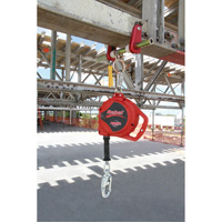 Rebel Self Retracting Lifeline, 33', Galvanized Steel, Swivel Superchem Industries