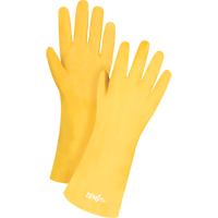 Gants &agrave; fini rugueux et r&eacute;sistants aux produits chimiques, Taille 9, 14" lo, PVC, Doublure en Interlock, 47-mil Superchem Industries