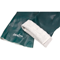 Gants verts &agrave; double enduit, 14" lo, PVC, Doublure en Jersey de coton, 70 mils Superchem Industries