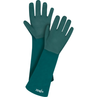 Gants verts &agrave; double enduit, 18" lo, PVC, Doublure en Jersey de coton, 70 mils Superchem Industries