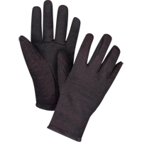 Jersey Gloves, Large, Brown, Red Fleece, Slip-On Superchem Industries