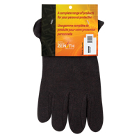 Jersey Gloves, Large, Brown, Red Fleece, Slip-On Superchem Industries