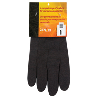 Jersey Gloves, Large, Brown, Unlined, Knit Wrist Superchem Industries