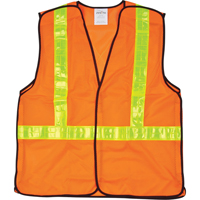 Veste de s&eacute;curit&eacute; pour la circulation d&eacute;tachable en cinq points, Orange haute visibilit&eacute;, Moyen, Polyester Superchem Industries