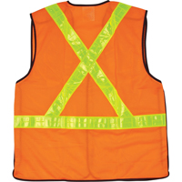 Veste de s&eacute;curit&eacute; pour la circulation d&eacute;tachable en cinq points, Orange haute visibilit&eacute;, Moyen, Polyester Superchem Industries