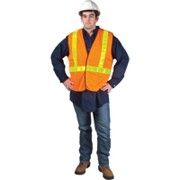 Veste de s&eacute;curit&eacute; pour la circulation d&eacute;tachable en cinq points, Orange haute visibilit&eacute;, Moyen, Polyester Superchem Industries