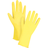Canary Yellow Chemical-Resistant Gloves, Size 7, 12" L, Latex, Flock-Lined Inner Lining, 15-mil Superchem Industries
