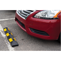 Parking Curb, Rubber, 3' L, Black/Yellow Superchem Industries