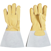 Lineman's Glove, Large, Grain Cowhide Palm, Cotton Inner Lining Superchem Industries