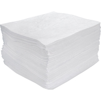 Feuilles absorbantes souffl&eacute;es de premi&egrave;re qualit&eacute;, Huile seulement, 15" x 17", 30 gal. d'absorption Superchem Industries