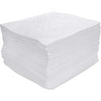 Feuilles absorbantes souffl&eacute;es de premi&egrave;re qualit&eacute;, Huile seulement, 15" x 17", 25 gal. d'absorption Superchem Industries