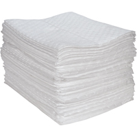 Premium Fine Fiber Sorbent Pads, Oil Only, 15" x 17", 30 gal. Absorbancy Superchem Industries