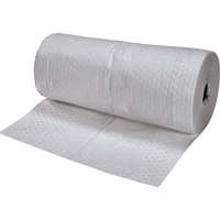 Feuilles absorbantes en fibres fines de premi&egrave;re qualit&eacute;, Poids moyen, 150' lo x 30" la, Absorption 40 gal. Superchem Industries