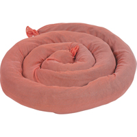 Remblais tubulaires absorbants, Mati&egrave;res dangereuses, Absorption 50 gal., 3" la x 8' lo, Pqt de 15 Superchem Industries