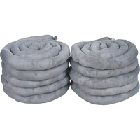 Remblais tubulaires absorbants, Universel, Absorption 40 gal., 3" la x 10' lo, Pqt de 10 Superchem Industries