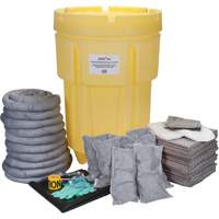 Trousse de lutte contre les d&eacute;versements de premi&egrave;re qualit&eacute; pour atelier, Universel, Baril, Absorbance de 95 gal. US Superchem Industries