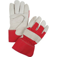 Gants d'ajusteur rouge & blanc doubl&eacute;s pour l'hiver, Grand, Paume en Cuir fleur de vache, Doublure en Boa Superchem Industries