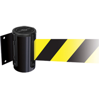 Unit&eacute;s murales Tensabarrier, Plastique, Fixation par vis, 7,5', Ruban Jaune Superchem Industries