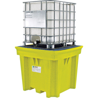 GRV Space-Saver sans drain, Capacit&eacute; de d&eacute;versement 275 gal. US, 57" x 57" x 48" Superchem Industries