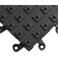 Tapis ErgoDeck avec crampons antid&eacute;rapants int&eacute;gr&eacute;s No 552, PVC, 1-1/2' la c, 1-1/2' lo, 7/8" &eacute;paisseur, Noir Superchem Industries