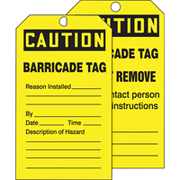 Tags By-The-Roll Safety Tags, Cardstock, 3" W x 6-1/4" H, English Superchem Industries