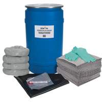 Trousse de lutte contre les d&eacute;versements pour &eacute;tabli, Universel, Baril, Absorbance de 30 gal. US Superchem Industries