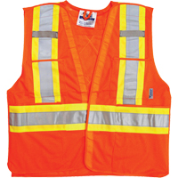 Vestes de s&eacute;curit&eacute; pour la circulation, Orange haute visibilit&eacute;, Grand/T-Grand, Polyester Superchem Industries