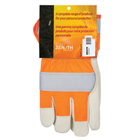 Orange High-Visibility Superior Warmth Fitters Gloves, Large, Grain Cowhide Palm, Thinsulate Inner Lining Superchem Industries