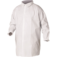 KleenGuard A20 Lab Coats, SMS, White, Large Superchem Industries