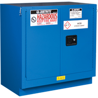 Armoires sous le comptoir doubl&eacute;es pour rangement de mati&egrave;res dangereuses Chem-Cor, 22 gal., 35" x 35" x 22" Superchem Industries