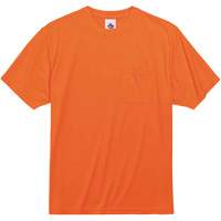 GloWear 8089 Non-Certified T-Shirt, Polyester, Small, High Visibility Orange Superchem Industries