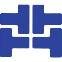 Floor Corner Marks, T, 5" L x 2" W, Blue, Polyester Superchem Industries