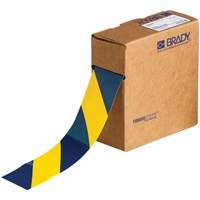ToughStripe&reg; Floor Marking Tape, 2" x 100', Polyester, Blue and Yellow Superchem Industries
