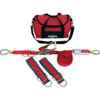 PRO-Line Temporary Horizontal Lifeline System, 60', Web, Swivel Superchem Industries