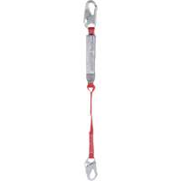 Pro Shock Absorbing Lanyard, 3', Locking Snap Hook Center, Locking Snap Hook Leg Ends, Polyester Superchem Industries