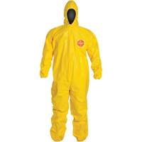 Hooded Coveralls, Tychem&reg; 2000, Medium, Yellow Superchem Industries