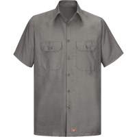 Chemise &agrave; manches courtes en tissu ind&eacute;chirable, Hommes, 3T-Grand, Gris Superchem Industries