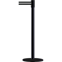 Montant pour barri&egrave;re Slimline TensaBarrier, Acier, 38" h, Ruban Noir/Blanc, Longueur du ruban 7,5' Superchem Industries