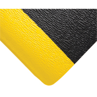 Tapis Deluxe Soft Step No 444, Rugueux, 3' x 5' x 5/8", Noir/Jaune, &eacute;ponge en PVC Superchem Industries
