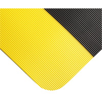 Double Duty Switchboard Mats No.720, Corrugated, 3' x 10' x 5/8", Black/Yellow, PVC Superchem Industries