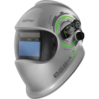 e684 Welding Helmets, 3.94" L x 1.97" W View Area, 4/5 - 13 Shade Range, Silver Superchem Industries