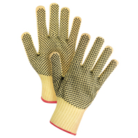 Double-Sided Dotted Seamless String Knit Gloves, Size Small/7, 7 Gauge, PVC Coated, Kevlar&reg; Shell, ASTM ANSI Level A2/EN 388 Level 3 Superchem Industries