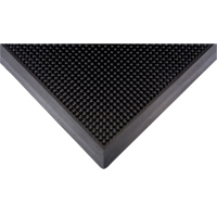 Outdoor Entrance Matting, Rubber, Scraper Type, Textured Pattern, 2' x 2-2/3', Black Superchem Industries