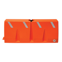 Traffic Barriers, Water-Filled, 62.25" L x 24" H, Orange Superchem Industries