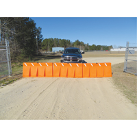 Traffic Barriers, Water-Filled, 62.25" L x 24" H, Orange Superchem Industries