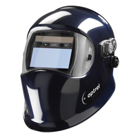 E684 Welding Helmets, 4.25" L x 2" W View Area, 4/5 - 13 Shade Range, Blue Superchem Industries