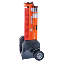 Wheeled Barrier, 50' L, Plastic, Orange Superchem Industries