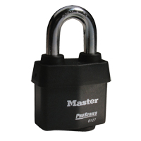 Cadenas Pro-Series Weather Tough, Noir, Cl&eacute;s diff&eacute;rentes, Acier lamin&eacute;, Largeur de 2-5/8" Superchem Industries