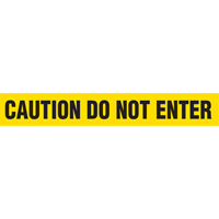 Barricade Tape, English, 3" W x 1000' L, 2 mils, Black on Yellow Superchem Industries